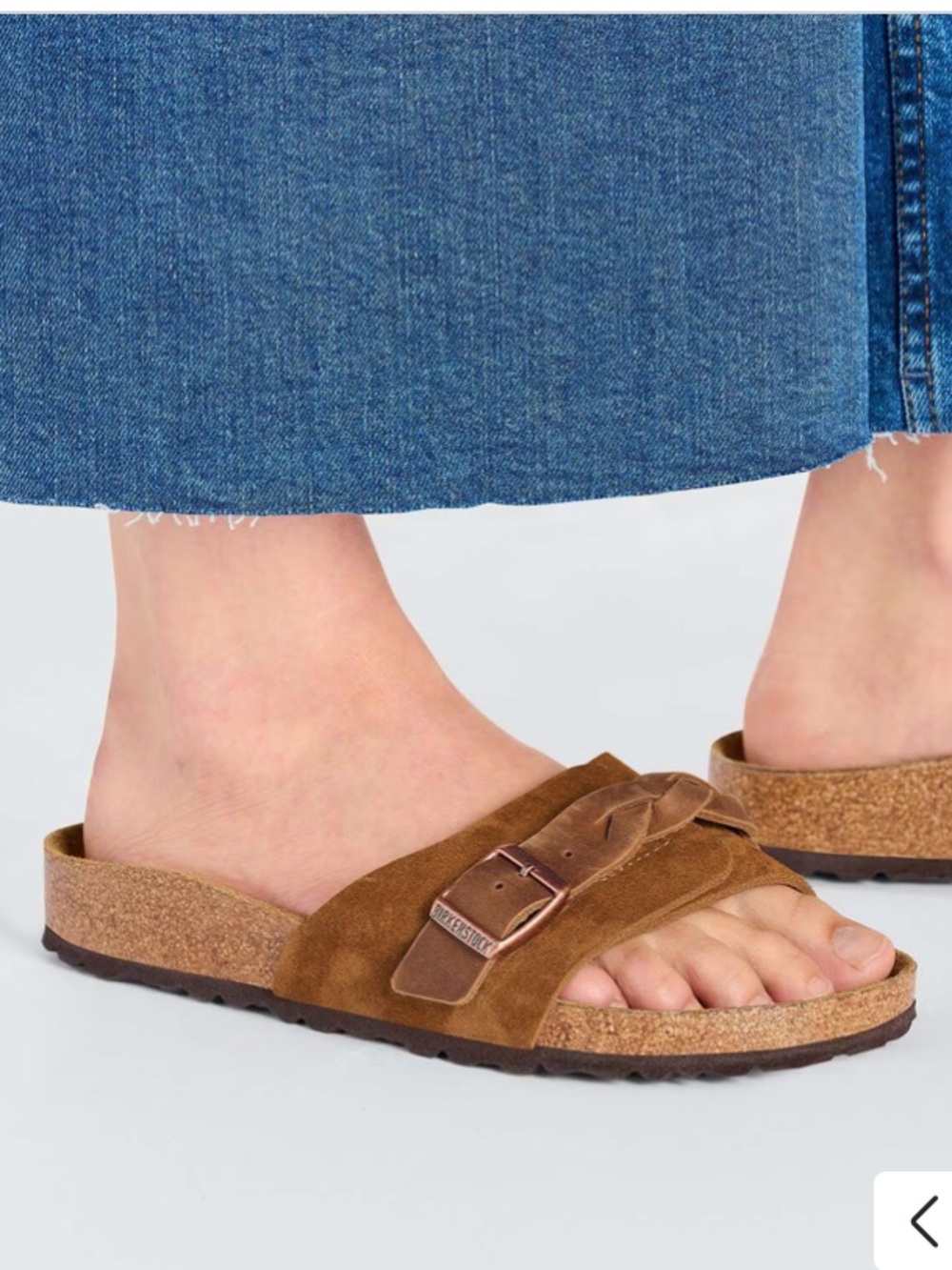 Birkenstock brown Oita Braided Suede real Leather and suede sandals Size 37